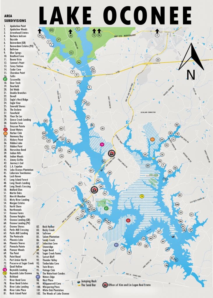 Lake Oconee real estate map
